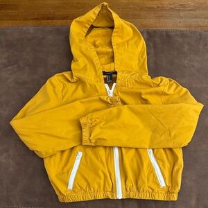 Forever 21 Yellow Jacket with White Zipper
